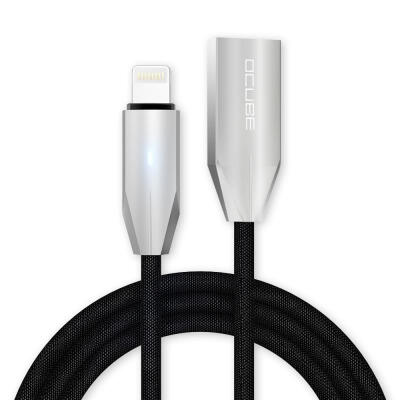 

OCUBE 2A Nylon Braided Auto Disconnect Lightning 8Pin Data Sync Charging Cable 12M