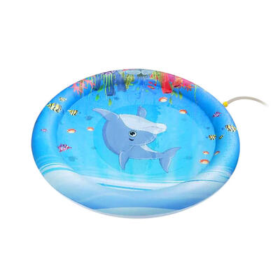 

Summer Outdoor PVC Inflatable Water Spray Pad Blue Whale Toys for Child