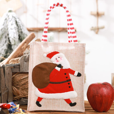 

〖Follure〗Christmas Gift Cloth Handbag Candy Bag Merry Christmas Candy Bags Xmas Decor