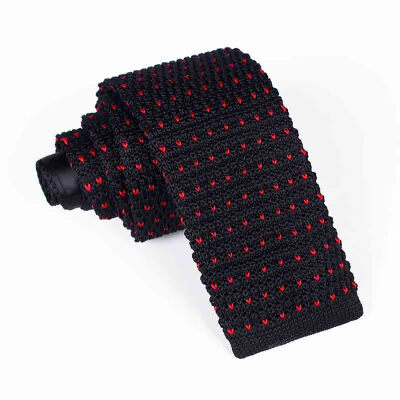 

Mens Knit Tie Japanese Polyester Flat Tie Hong Kong Style Casual Fashion Narrow Tie Unisex