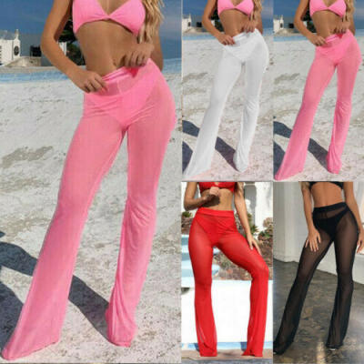 

Women Beach Mesh Sheer Bikini Cover Up Swimwear Bathing Pants Trousers -XL