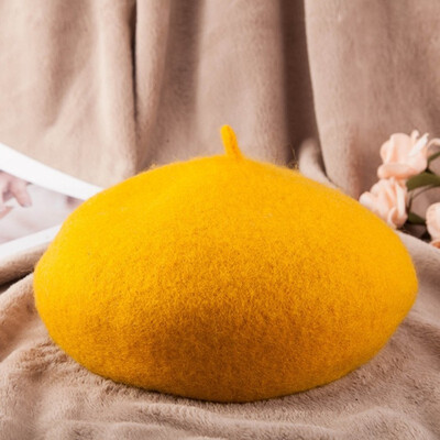 

Autumn winter new lady wool bud cap sweet pumpkin cap warm yuezi cap