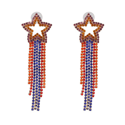 

2019 Bohemian Crystal moon stars Drop Earrings For Women Vintage Earrings Female Fashion Party Jewelry Brincos