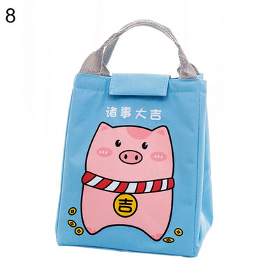 

Portable Thickened Handled Heat Insulated Bag Lunch Box Tote Picnic Bento Pouch