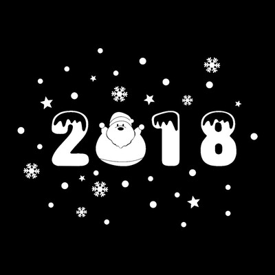 

Tailored Happy New Year 2018 Merry Christmas Wall Sticker Home Shop Windows Decals Decor
