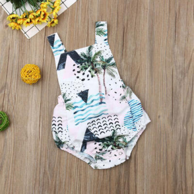 

Baby Kids Boy Girl Romper Jumpsuit Bodysuit Cotton Coconut Beach Outfits Set US