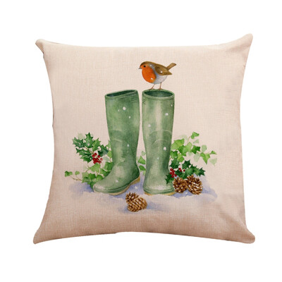 

Tailored Xmas Cotton Pillow Case Linen Cushion Cover Merry Christmas Home Decoration