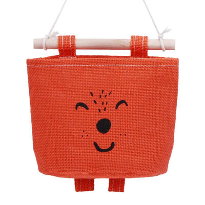 

One Layer Pocket Canvas Storage Bag Back Door Wall-Mounted Hanging Bag