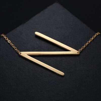 

Gold Color 26 Letter Alphabet Pendant Necklace Free combination Initial Charm Women Jewelry