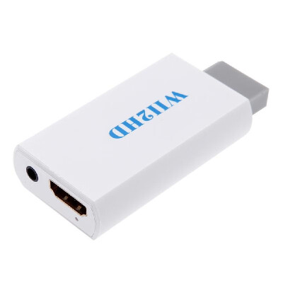 

New White Wii to HD Wii2HD Adapter Converter Full HD 480P Output Upscaling 35mm Audio Port for Wii Console