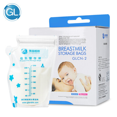 

GL 96pcs Baby Breast Milk Food Storage 250ml BAP Free Disposable Freezer Bag