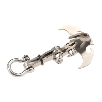 

Stainless Steel Survival Folding Grappling Gravity Hook Carabiner Outdoor Foldable Climbing Claws Multifunctional Car Traction Res