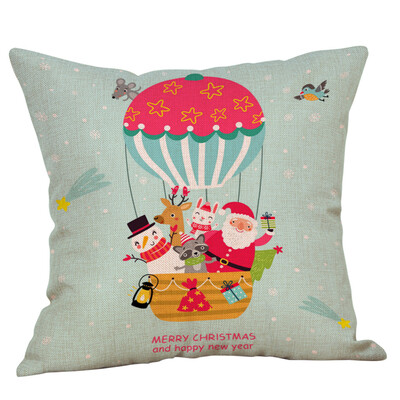 

Tailored Merry Christmas Pillow Cases Cotton Linen Sofa Cushion Cover Home Decor