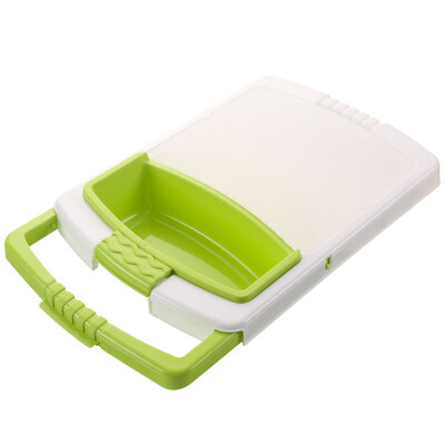 

2 In 1 Design Retractable Kitchen Multifunctional Plastic Cutting Board With Drain Basket Cutting Board