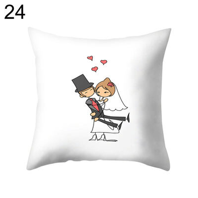 

Love Wedding Bride Groom Pillow Case Cushion Cover Sofa Car Bedroom Decoration