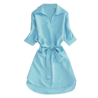 

Starmoon Women Shirt Casual Women Blouse Solid Long Ladies Blouse Chiffon Long Tops