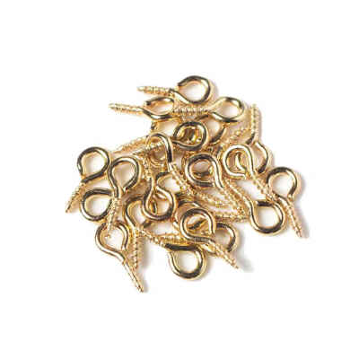 

300pcsbag Gold Plated Eye Screws DIY Jewelry Wood Products Processing Hardware Fasteners Nail