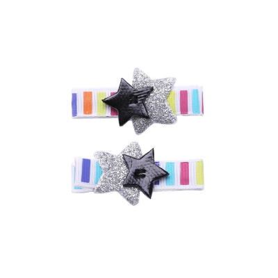 

2pcs Cute Baby Girl Bowknot Hairclip Sequins Stars Hairpins Kids Headwear