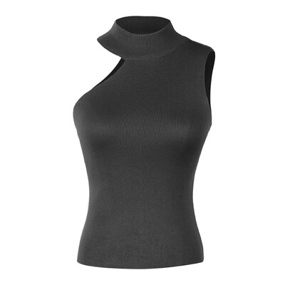 

Summer Women\s Off-The-Shoulder Slim Knit Vest