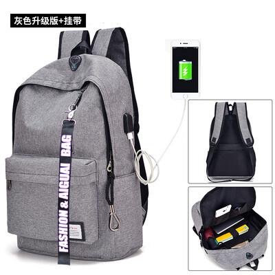 

Simple Fashionable Personality Campus College Students Canvas Bag with Male Chao Brand Multifunctional Travel Anti-theft Bag
