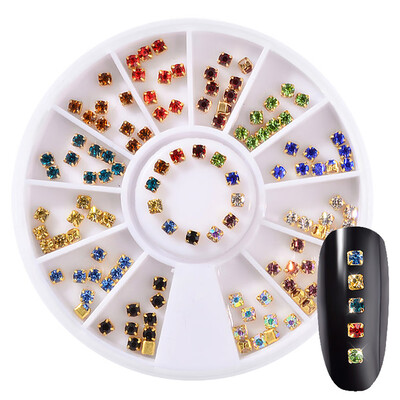 

Toponeto Diamonds Dazzling Tips Nail Sticker Sequins Colorful Nail Art Decoration