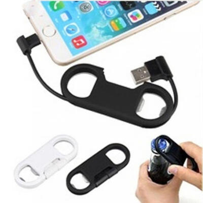 

3in1 USB Data Sync Charger Cable &amp Bottle Opener &amp Key Chain For iPhone Android