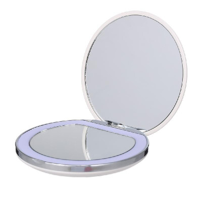 

Cosmetic Mini Portable Pocket LED Makeup Mirror with Light Rechargeable Hand Compact 1X3X Magnifying Makeup Folding Beauty Mirror