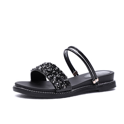 

Two-in-Bohemian beach sandals Korean-style flat-bottomed students Roman shoes
