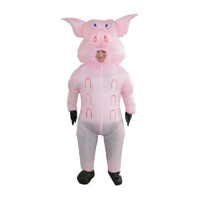 

Pink Cute Funny Pig Inflatable Costume Cosplay Playground Outdoor Air Fan Operated Blow Up Clothing Props