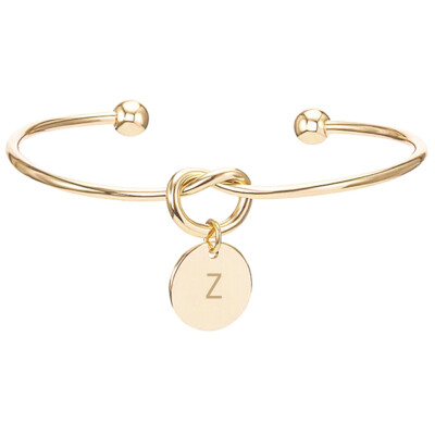 

26 English Alphabet Round Knotted Gold Bracelet Female Personality Fashion Bracelet Jewelry Hot Gift