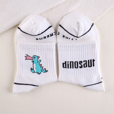 

Women 1 Pair Cute Cartoon Ankle Socks Fashion Milk Pencil Dinosaur Casual Socks Thick Winter Socks Soft Non-slip Floor Socks