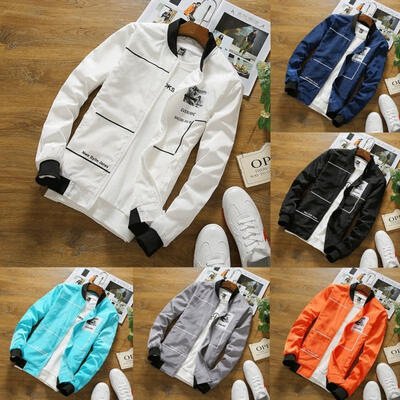 

Multicolor Men Zipper Casual Business Jacket Fight Bomber Coat Autumn Baseball Outwear niceshirt