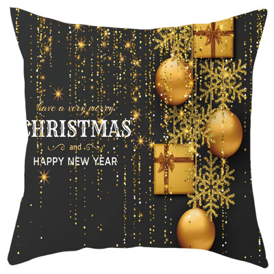 

Tailored Merry Christmas Short Plush Pillowcase Sofa Pad Set Home Decoration 18x18 Inch