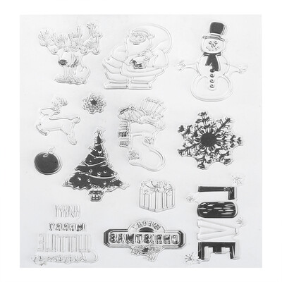 

Christmas Tree Silicone Clear Stamp Scrapbook Album Home Decor Gift Card Kid Adult Craft DIY Scrapbook stamp