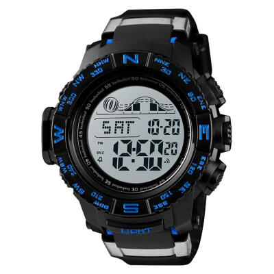 

SKMEI Mens 56mm Sports Watch With Stainless Steel Watchband Waterproof Digital Watch For Men