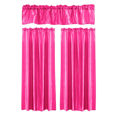

Valance &Curtain Panels Curtain Set Solid Color Blackout Small Curtain Drape for Kitchen Study Room Coffee Shop Curtain