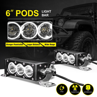 

6inch LED Work Light Bars Spot Single Row Driving Fog Lamp SUV ATV Off Road 4X4