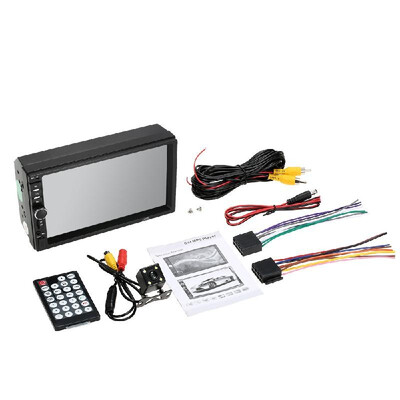 

KKmoon 7" Car Video MP5 Player 2-din Car Radio BT FM Colorful Power Key w Rearview Camera