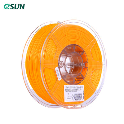 

eSUN PETG 175mm 3D Printer Filament 1kg22lb Spool Material Refills Solid Yellow Consumables