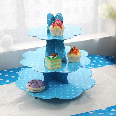 

Toponeto 3-Tier Cupcake Stand Cake Dessert Wedding Event Party Display Tower Plate Round