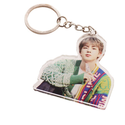 

CAR-TOBBY Kpop BTS Keychain Suga V TATA Acrylic Key Chain Keyring Bag Pendant