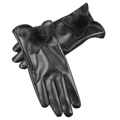 

Women Solid Screen Touch Glove Outdoor Winter Warm Fleece Driving Gloves