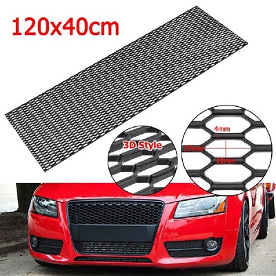 

Universal Black Honeycomb Hexagon Mesh ABS Grille Fog Custom 47"x16" for Benzs for Audis