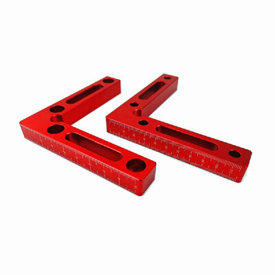 

2pcs 90 Degree Positioning Squares Aluminium Alloy Right Angle Clamps Woodworking Carpenter Tool Corner Clamping Square for Pictur