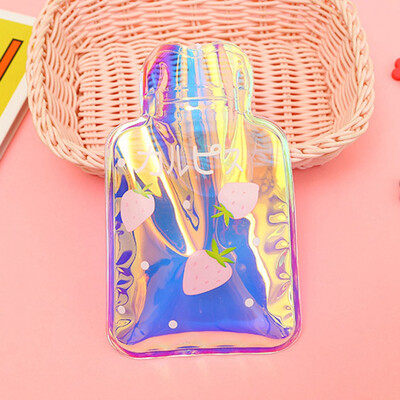 

Mini Cute Portable Laser Hot Water Bottle Cartoon Simple Winter Warm Water Bag Note Water Hand Warmers