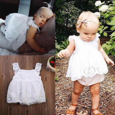 

US Newborn Infant Baby Girl Infant Lace Romper Jumpsuit Bodysuit Clothes Outfit