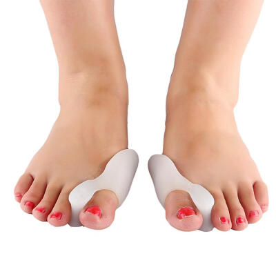 

Greensen 2pcs Silicone Toe Protector Pad Bunion Corrector Straightener Spreader White