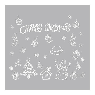 

Merry Christmas Snowflake Wall Stickers Home Showcase Windows Decals Decor