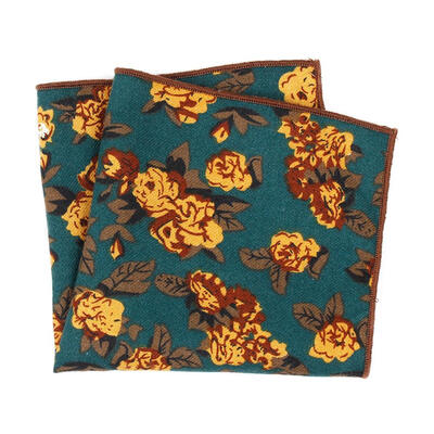 

Fashion Men Floral Print Handkerchief Business Pocket Square Chest Towel