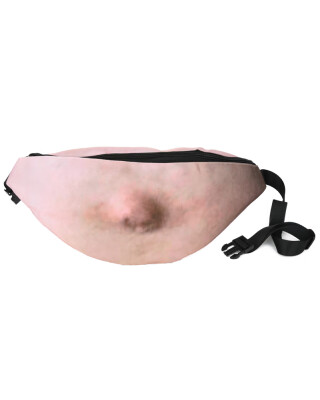 

Unisex Dad Bod Waist Bags Flesh Color Fanny Packs Money Belt Beer Fat Belly Bum Pouch Pockets Bag